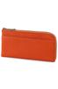 Long Wallet Zipper Genuine Leather Orange L-shaped Women's DA-35881-34