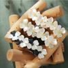 Zinc Zinc Alloy Ponytail Holder Flower Pearl Girl Spring Clip Korean Style Hairpin Women Hair Clip Headdress
