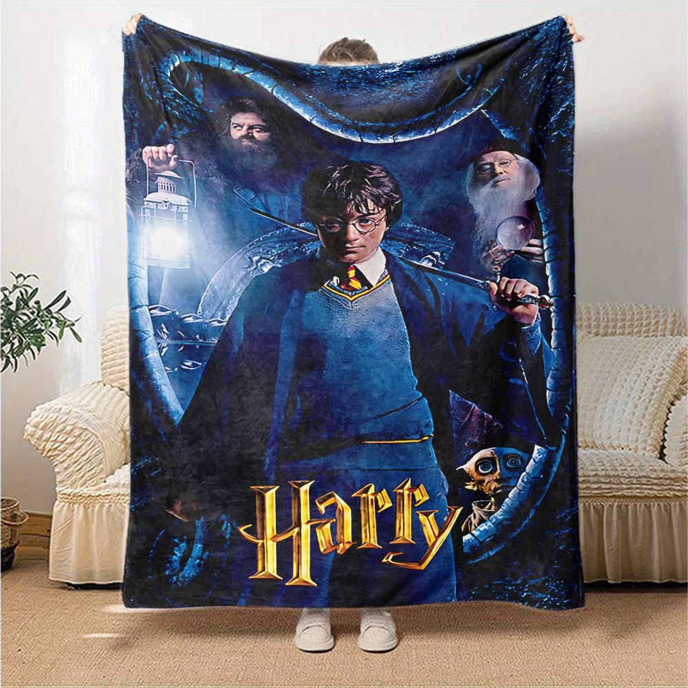 1pc Harry Potter Flannel Blanket Soft Warm Throw for Home, Office, Travel, All-Season Cozy Bedding GiftL1106