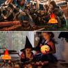 Halloween Flame Light LED Flame Pumpkin Lamp with Tripod Stand for Halloween Indoor Outdoor Decoration