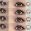 FUNSACHY 2pcs Colored Contact Lenses for Eyes Natural Look Brown Eye Lenses Eye Makeup Beauty Pupil Gray Eyes New Fashion Lens
