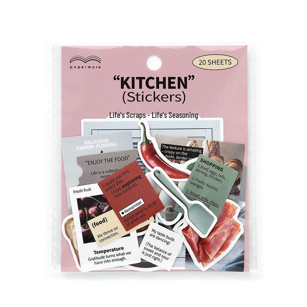 PaperMore Life Scraps Synthetic Paper Sticker Pack - Retro Journal Decor Material 4