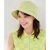 Jun & Rope Bucket Hat Checkerboard Jacquard Bucket Hat for Women ERU15150 Black Maine (01)