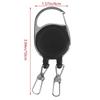 Anti Lost Retractable Keychain Double Headed ID Card Holder Easy To Pull Buckle  Outdoor Camping