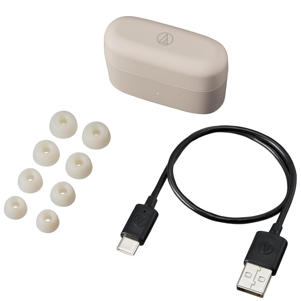 Bluetooth полностью беспроводные наушники SOL ATH-CKS30TW+/BG (Светло-бежевый)