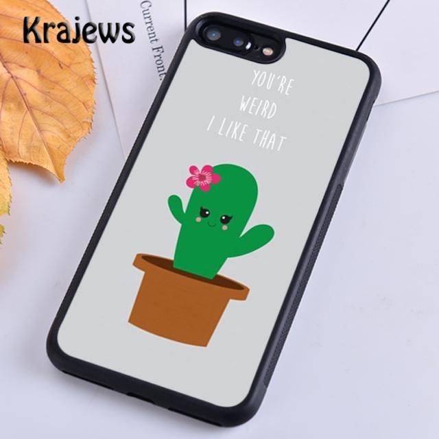 Krajews Hug Cactus Summer For iPhone 17 Air 16 Phone Case Cover 15 14 plus 12 13 pro max coque Shell Fundas