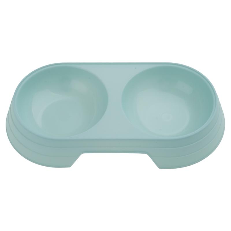 Нескользящая миска для кормления с дна, двойная миска-кормушка, контейнер для воды и еды для маленьких собак и кошек, компактная, современный дизайн, кормушка
