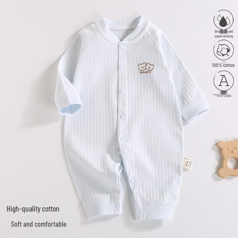 2025 New Pure Cotton Baby Jumpsuit for Spring, Autumn, and Winter - Newborn Toddler Inner Wear