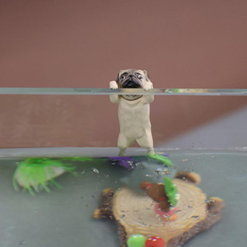 Креативные украшения для собак для аквариума, ПВХ, каваи, мультяшная подвеска для собак, восхождение
