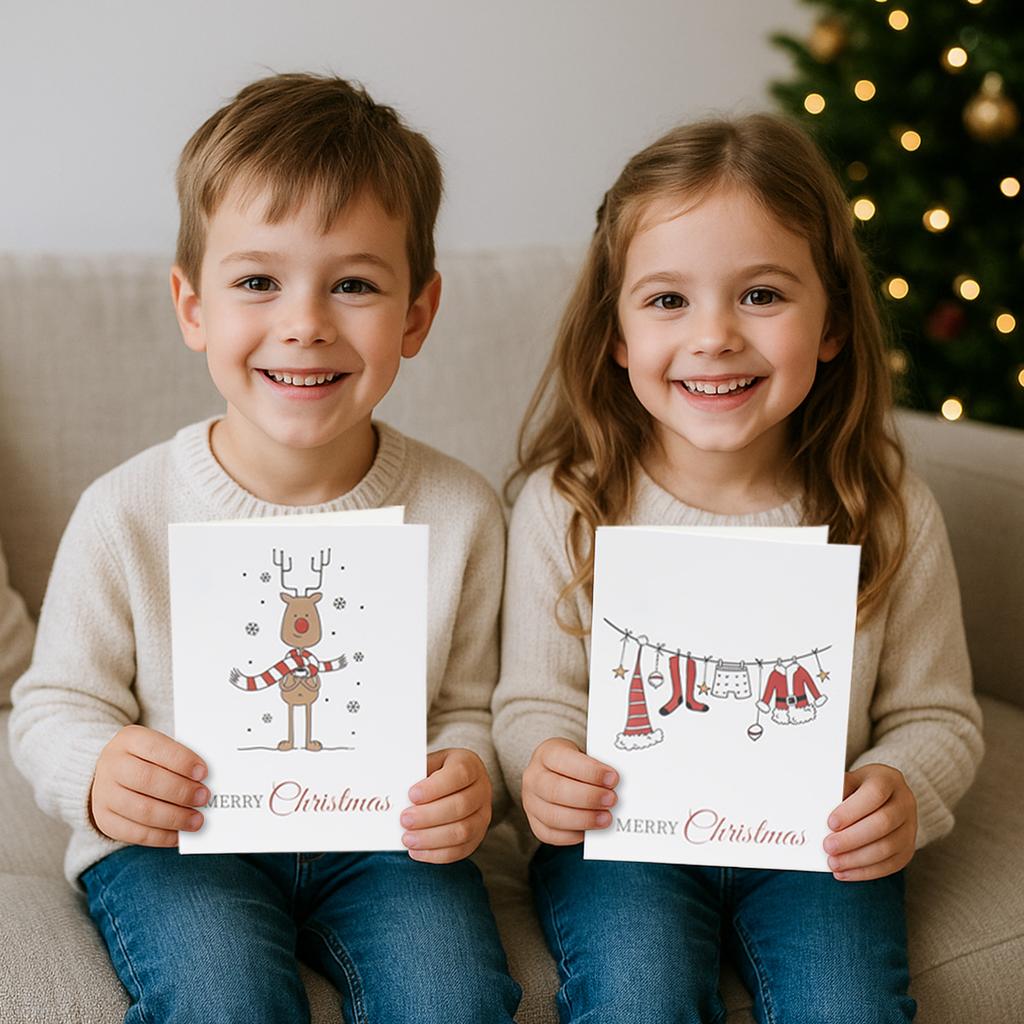 Рождественские открытки с Санта-Клаусом, наборы конвертов, украшение «Счастливого Рождества» для дома, рождественское украшение 2025, рождественское украшение, Рождество, Новый год