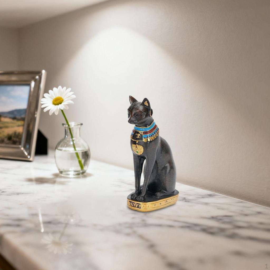 Египетская кошка Бастет статуэтка Древний Египет Баст фигурка Скульптура животного для гостиной шкафа бара