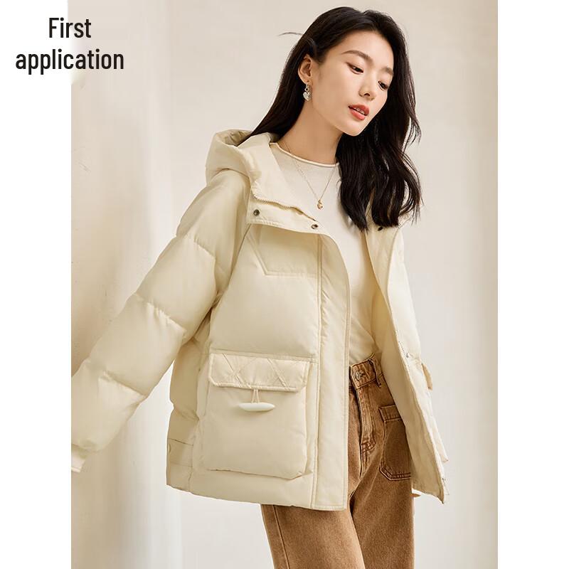 Women's Hooded Toggle Button Puffer Jacket
