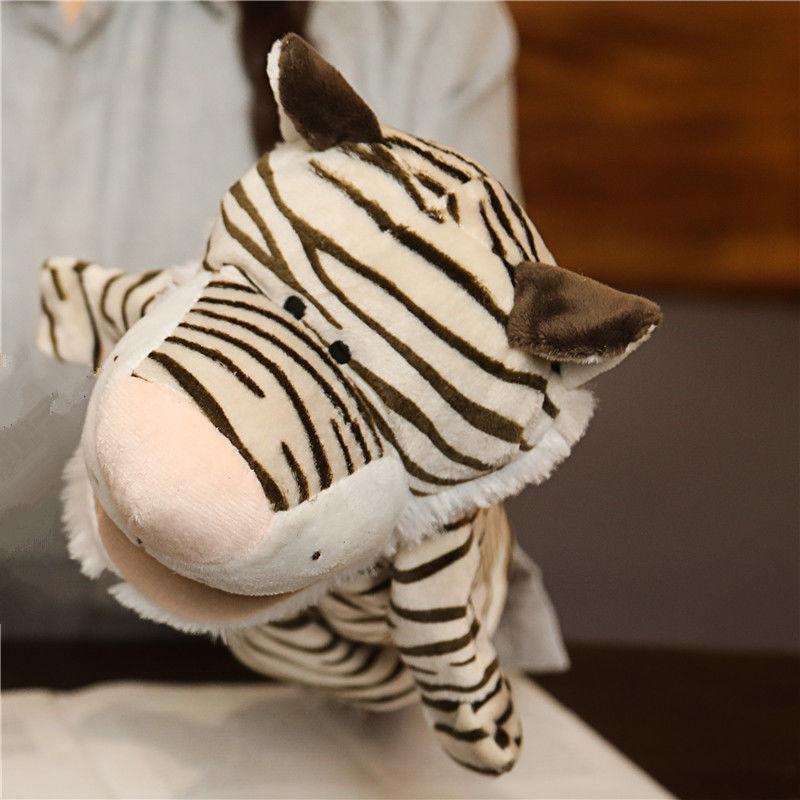 Stuffed Plush Animals Playthings Hand Finger Story Puppet Kawaii Dolls Learning Infant Playthings Duck Lamb Cow Dog Horse Kids Toy Gift Idea