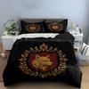 Wolf Emblem Black Bedding Set Bedding Duvet Cover Set Duvet Cover Pillowcases  (1 * Duvet Cover 2 * Pillowcases, without duvet insert)