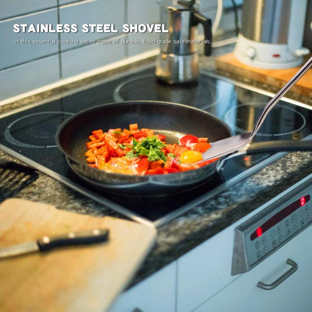 Cooking Utensils, 304 Stainless Steel Kitchen Utensil Set, Rosewood Handle Anti-scald, Best Kitchen Tools by Leeseph