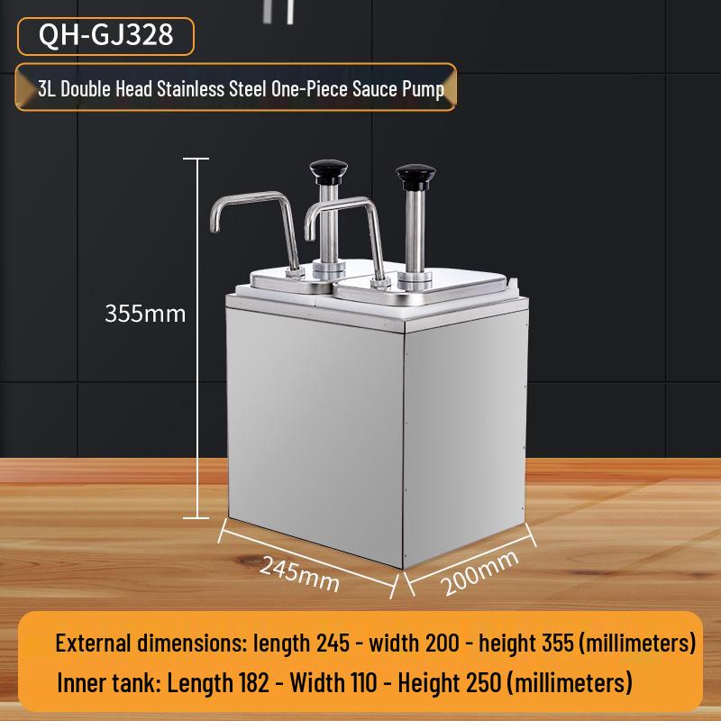 Stainless Steel Sauce Pump Dispenser for Coffee, Syrup, and Jam