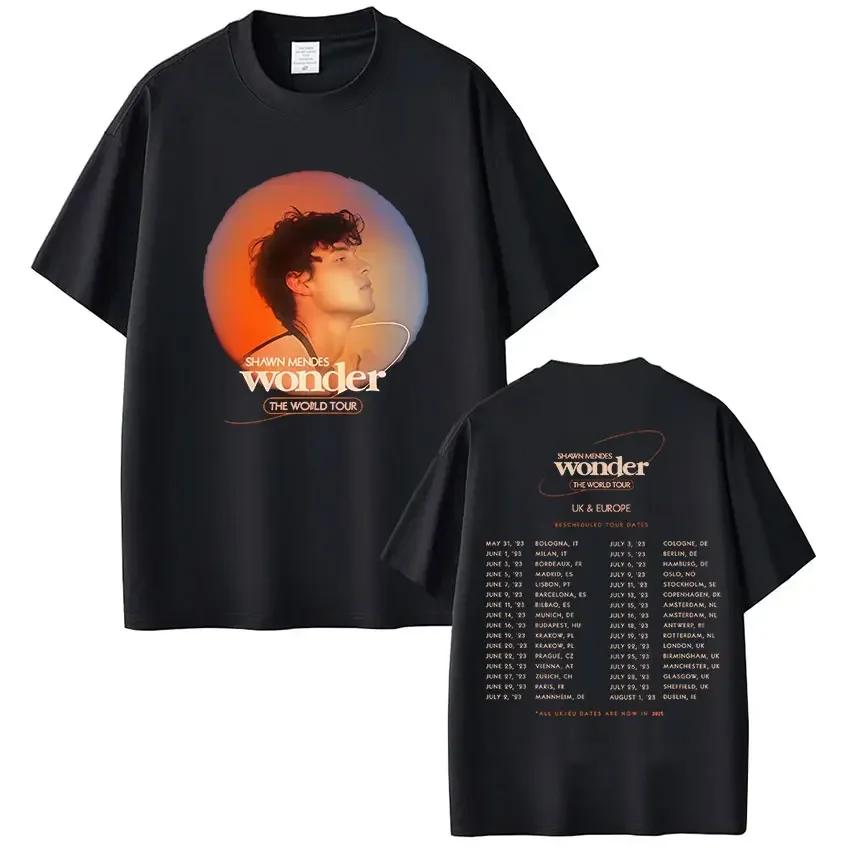 Rapper Singer Shawn Unisexdes On The Road Again Tour Album Merch T Shirt Unisex Fashion Oversized Short Sleeve Tshirt Streetwear Blac