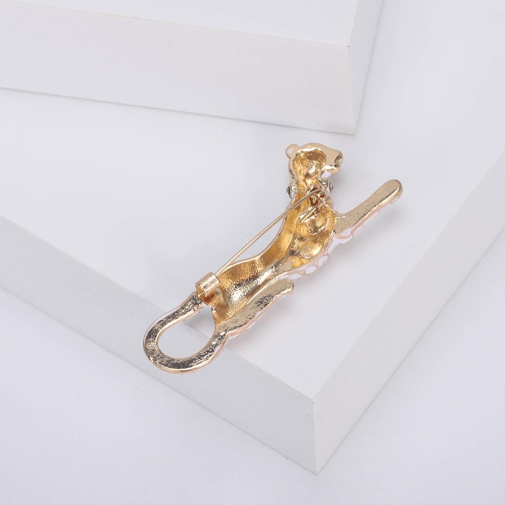 Высококачественная брошь с леопардовым принтом, черно-белая эмаль, масляный пятнистый леопард, мужские и женские аксессуары, булавка с изображением животного