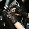 Sunscreen Mitten Long Fingerless Lace Gloves Mesh Mitten Half Finger Fishnet Gloves Dance Gloves