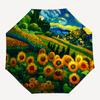 1pc Sunflower Field Automatic Open/Close Umbrella - Portable Collapsible Umbrella with 8-Rib Stability, Fashion Lovers yy251017089
