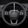 AQJ1 Leather Car Steering Wheel Cover for Honda HRV CRV Civic City Passport Accord CRZ 2022 2023 2024 2025 2026 Interior Accessories
