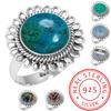 Кольцо из стерлингового серебра 925 пробы Женское с драгоценным камнем Ручной работы Ювелирное изделие Подарок на день рождения Амазонит Ангелит Голубой опал Ботсванский агат Мохавская азуритовая хризоколла