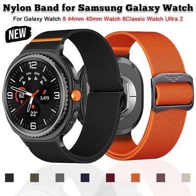 Нейлоновый ремешок для Samsung Galaxy Watch 8 44 мм 40 мм 8 Classic Регулируемый сменный браслет для Watch Ultra2 Аксессуары