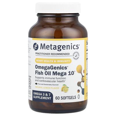 OmegaGenics®, Fish Oil Mega 10®, натуральный лимонный вкус, 60 мягких капсул