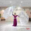 Реквизит для танца живота с выдвижными и телескопическими шестами для вееров из имитации шелка