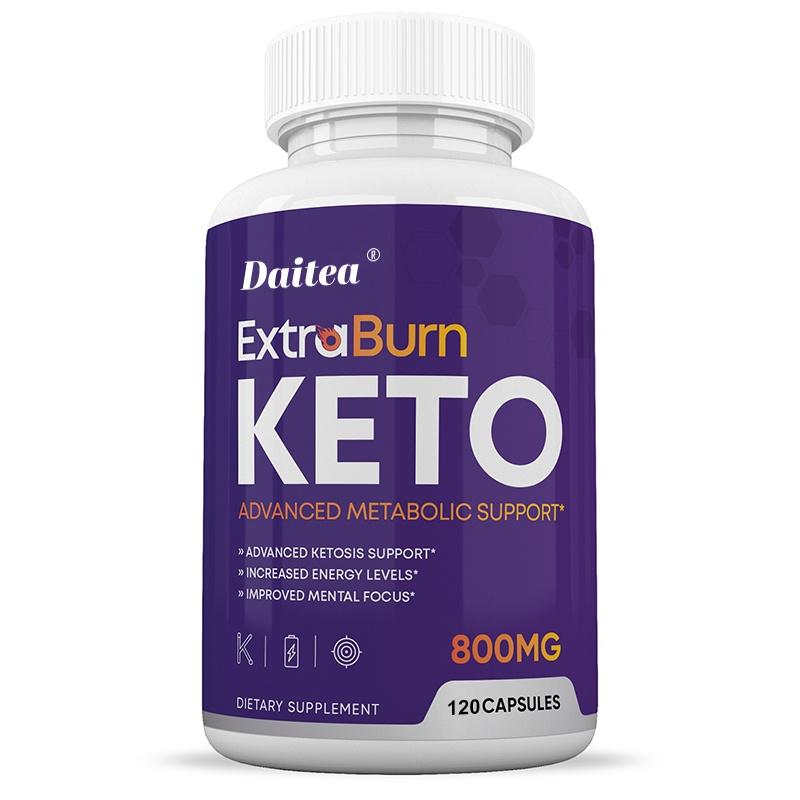Daitea Keto goBHB Capsules, 800mg, Beta Hydroxybutyrate Salts, Metabolism Support, 120 Caps