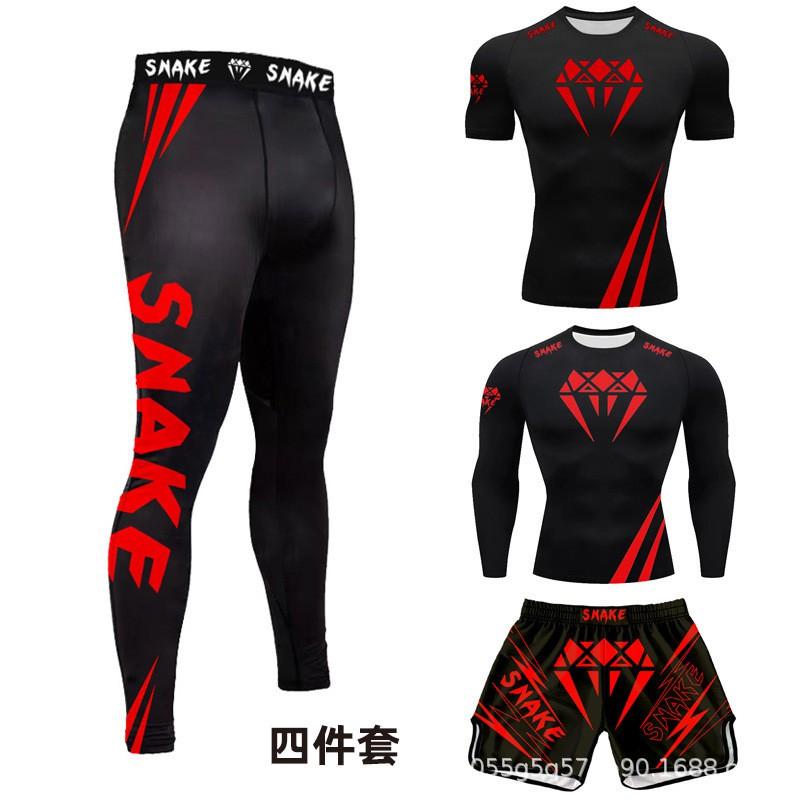 Mens Training Set Martial Arts Boxing Muay Thai - Quick Dry Stretch Fit Unisex