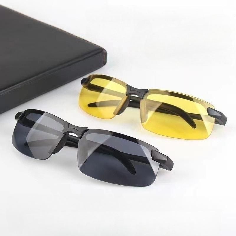 Yellow Night Vision Driving Sun Glasses with UV400 Protection Trendy Anti-glare Polarized Sunglasses Suitable Fishing Cycling