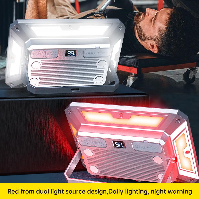 Портативный светодиодный фонарь для кемпинговой палатки, перезаряжаемый прожектор высокой мощности 50 Вт, уличное аварийное освещение, водонепроницаемая подвесная ночная лампа