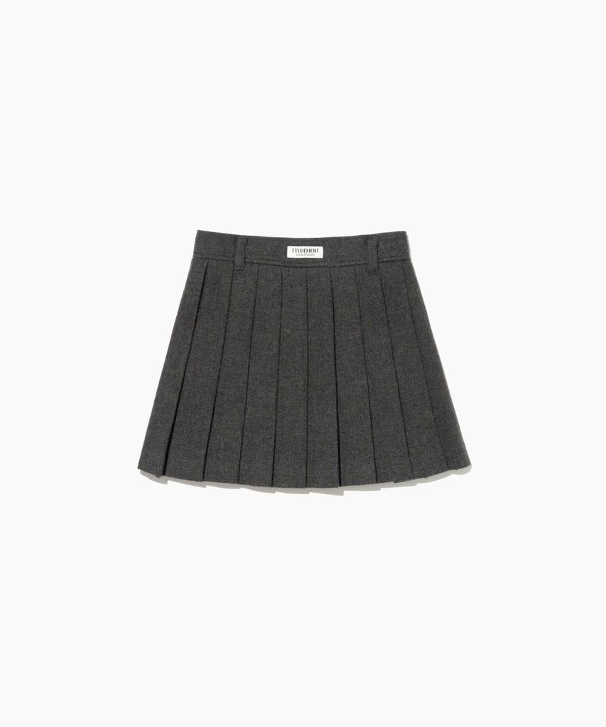 Tudment Classic Wool Mini Skirt Charcoal