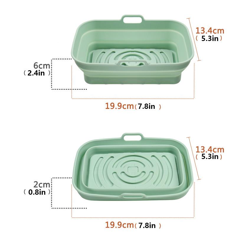 Складной силиконовый противень для фритюрницы Противень для выпечки для микроволновой печи Многоразовый коврик для жареной курицы Подставка для кастрюли для барбекю Противень для выпечки