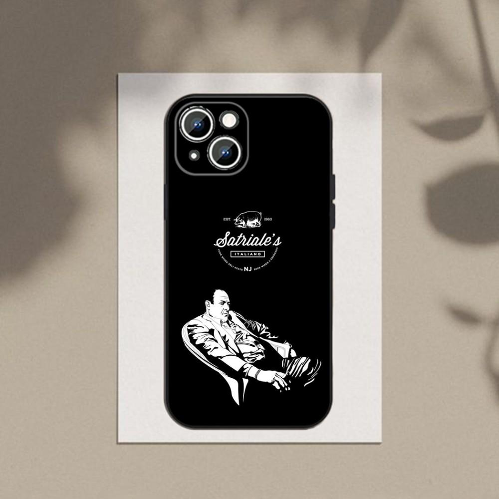 The S-Sopranos-S-TV Phone Case Phone Case For Apple iPhone 15,14,13,12,11,XS,XR,X,8,7,Pro,Max,Plus,mini Silicone Black Cover