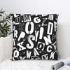Punk Grunge Alphabet Pattern Pillowcase Polyester Cushion Cover Gift Throw Pillow Case Cover Home Square