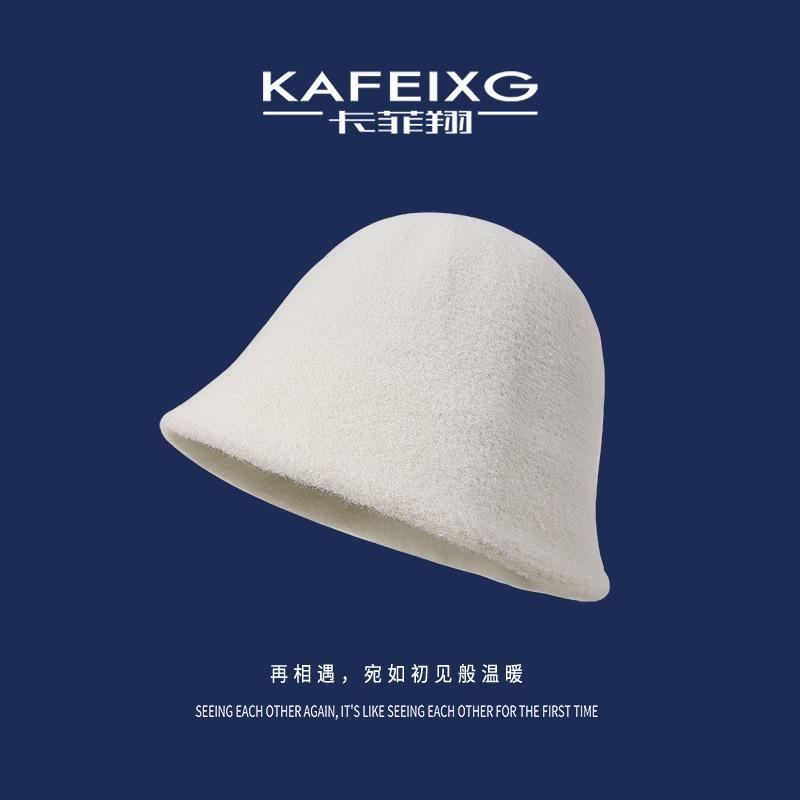 Маленькое лицо, черная рыбацкая шляпа, детская осенне-зимняя универсальная защитная повязка для лица, панама с короткими полями, теплая шерстяная шапка-ушанка