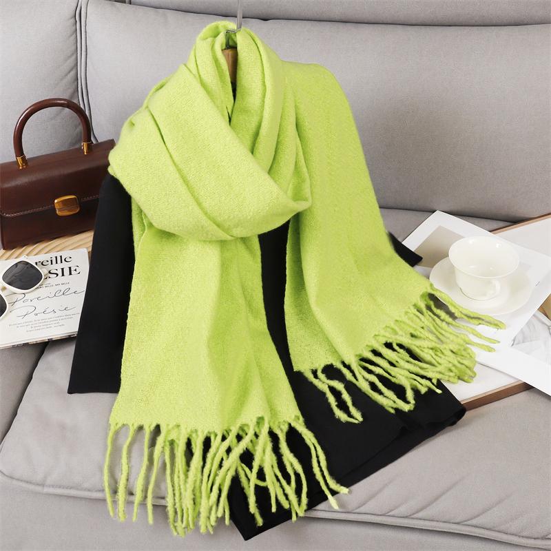 Luxury 2 Colours Cashmere Scarf Women Autumn Winter Shawl Pashmina Handkerchief Lady Pareo Soft Outdoor Windproof Travel Bufanda