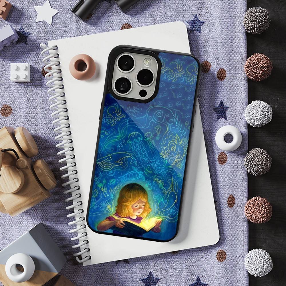 Read Art illustration Books Phone Case For iPhone 16,15,14,13,12,11,Pro,Max,Plus,Mini,Magsafe,Magnetic Wireless Charging Case