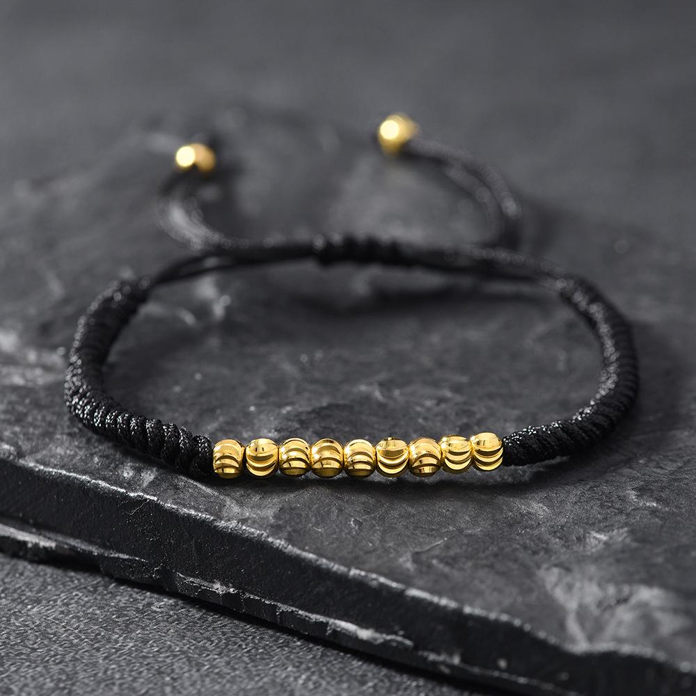 Минималистичный регулируемый женский браслет 2024 года с медными бусинами