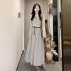 Women's Autumn and Winter Wear with French Small Temperament Long-sleeved Slimming Dress