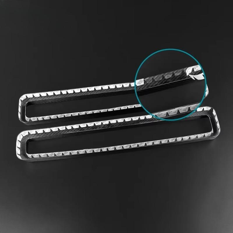 Real Dry Carbon Fiber For Dodge Challenger 2015-2023 Car Front Bumper Grille Decoration Frame Trim Auto External Accessories
