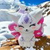 Pink Nine-Tailed Fox Building Block Toy: Educational Interlocking Floor Ornament for Children
