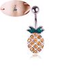 Summer New Product Puncture Jewelry Dripping Pineapple Belly Navel Nail Navel Buckle Accessories