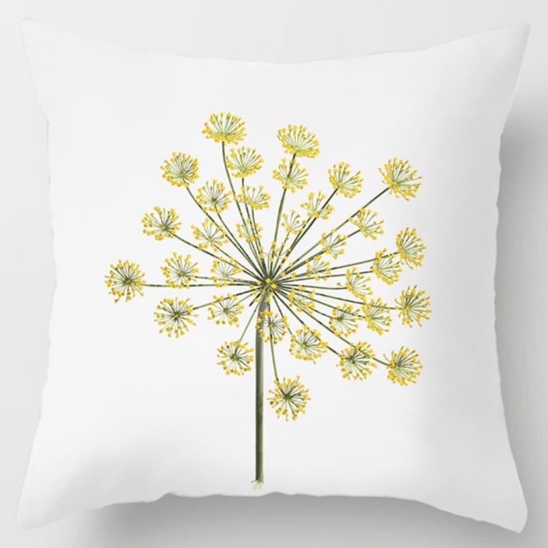 Современная простая наволочка с желтым цветком, домашняя подушка для дивана, наволочка для поясничной подушки, наволочка, поясничная подушка без подушки, 45*45 см
