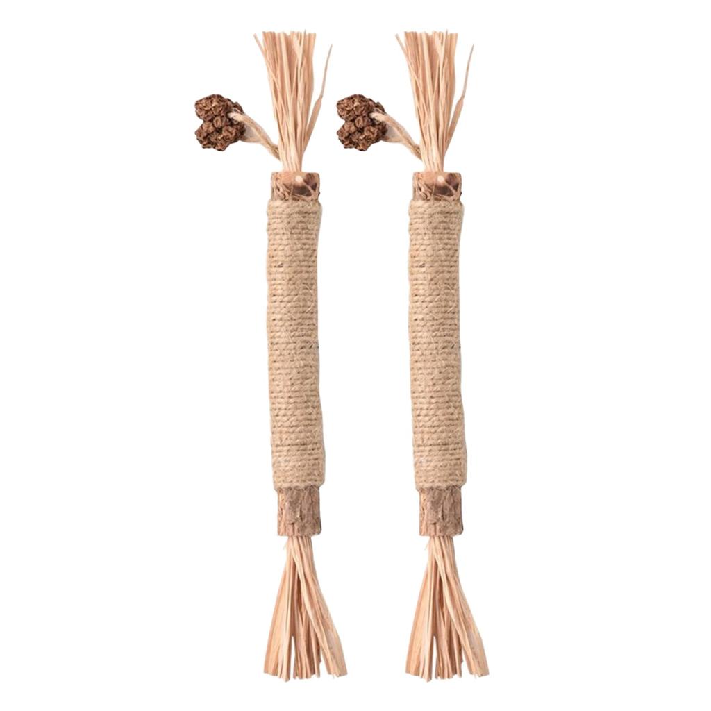 Sisal Rope Wooden Polygonum Cat Teasing Cat Stick Self-height Boredom Resistant Teeth Grinding Cat Toys Supplies