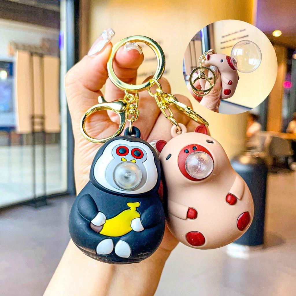 Cute Capybara Dudu Bubble Keychain Durable Silicone Gift For Women And Kids In Various Colors