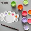 New White 8 Wells Foot Shaped Acrylic Artist Painting Oil Mixing Palette