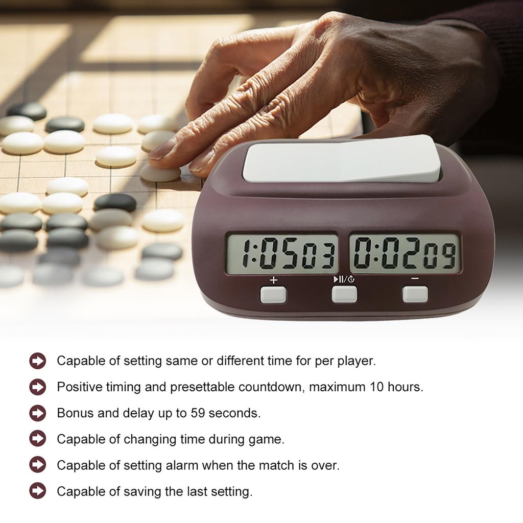 Professional Digital Chess Clock Count Down Chess Timer with Alarm Electronic Board Game Competition Master Tournament